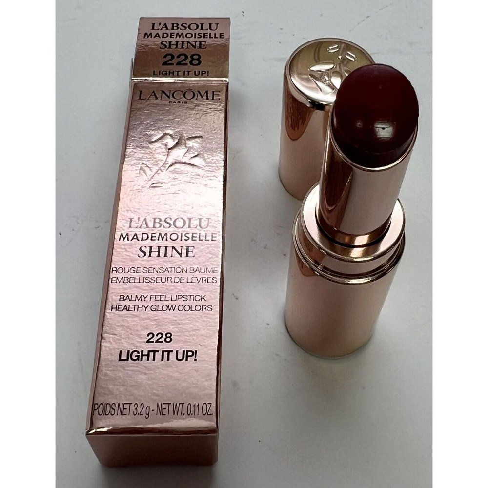 Lancome L'Absolu Mademoiselle Shine - 0.11oz #228 Light It Up! Lipstick - NIB - Picture 2 of 4